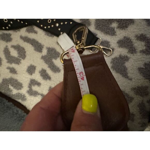 Lot of 2x crossbody bag/purse/pocketbook novelty strap brown black - Picture 3 of 4